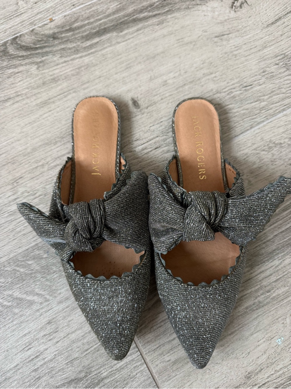 Jack Rogers Elle Sparkly Bow Flats